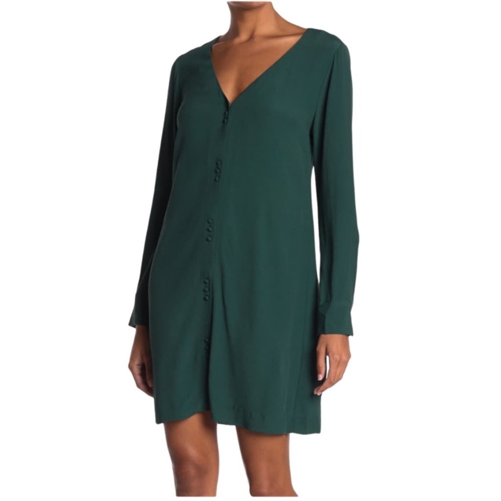 Madewell Long Sleeve Button Front Novel Dress